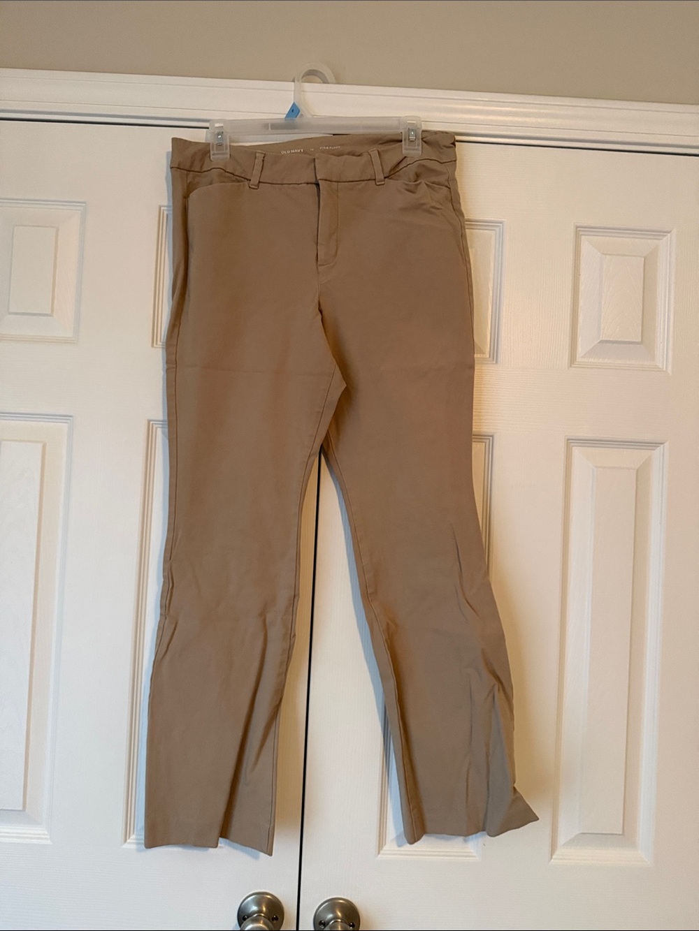 Khaki Straight-Leg Dress Pants